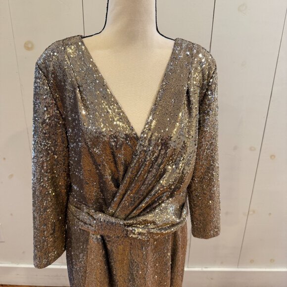 Calvin Klein Gold Evening Dress - Picture 5 of 6